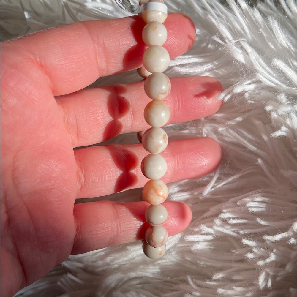 NWT Natural Red Web Jasper Bead Bracelet - Picture 7 of 11